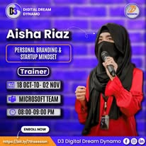 Aisha Riaz, Personal Branding & Startup Mindset